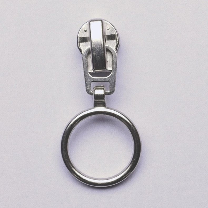 Glider med ring til spirallynl�s 6mm - S�lv