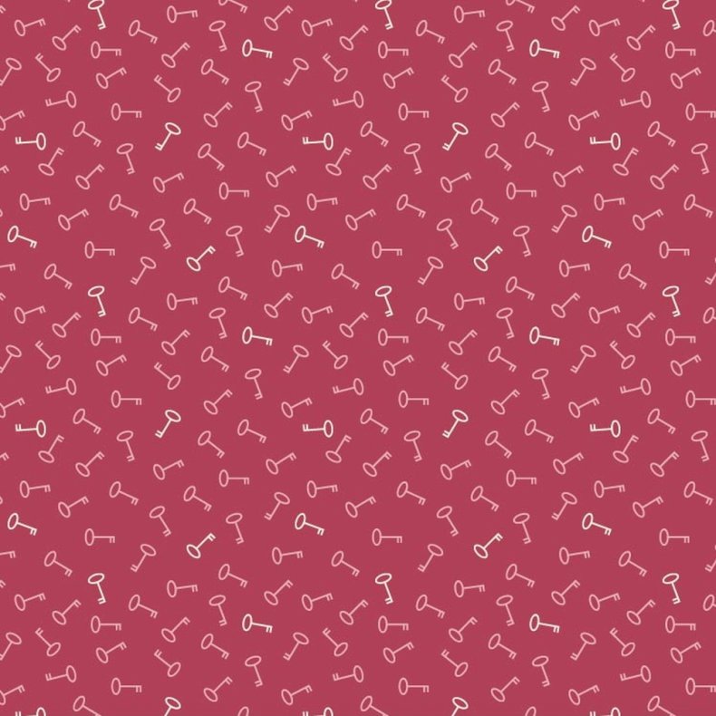 EQP Patchworkstof - Keys - Watermelon