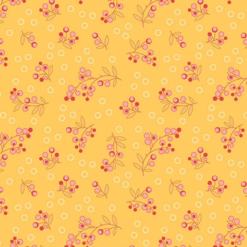 EQP Patchworkstof - Wild berries - Sweet sunshine