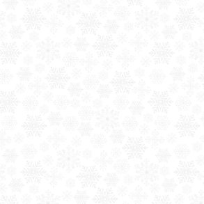 Julepatchworkstof - Snowflakes - White