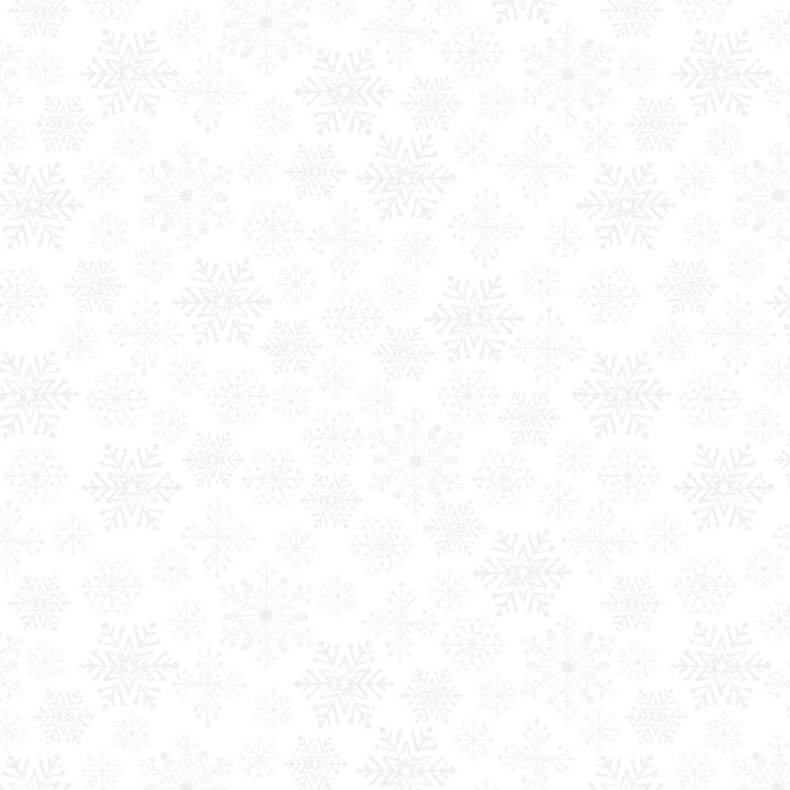 Julepatchworkstof - Snowflakes - White