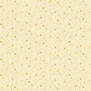 Julepatchworkstof - Stars - Cream