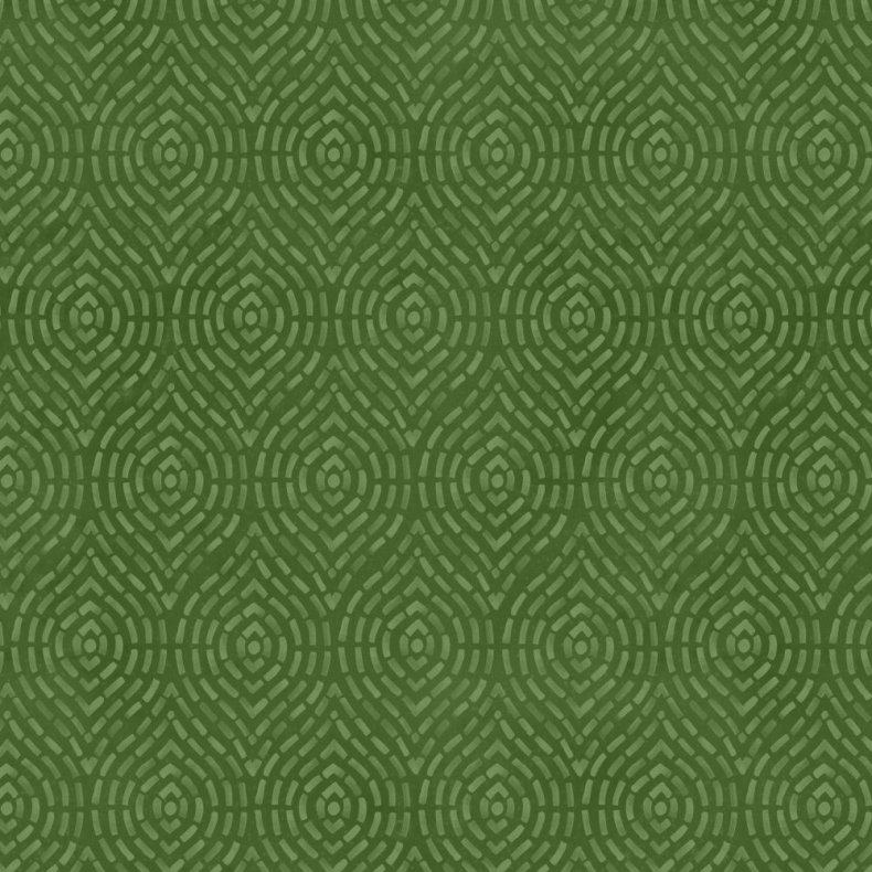 Patchworkstof - Ovals - Green