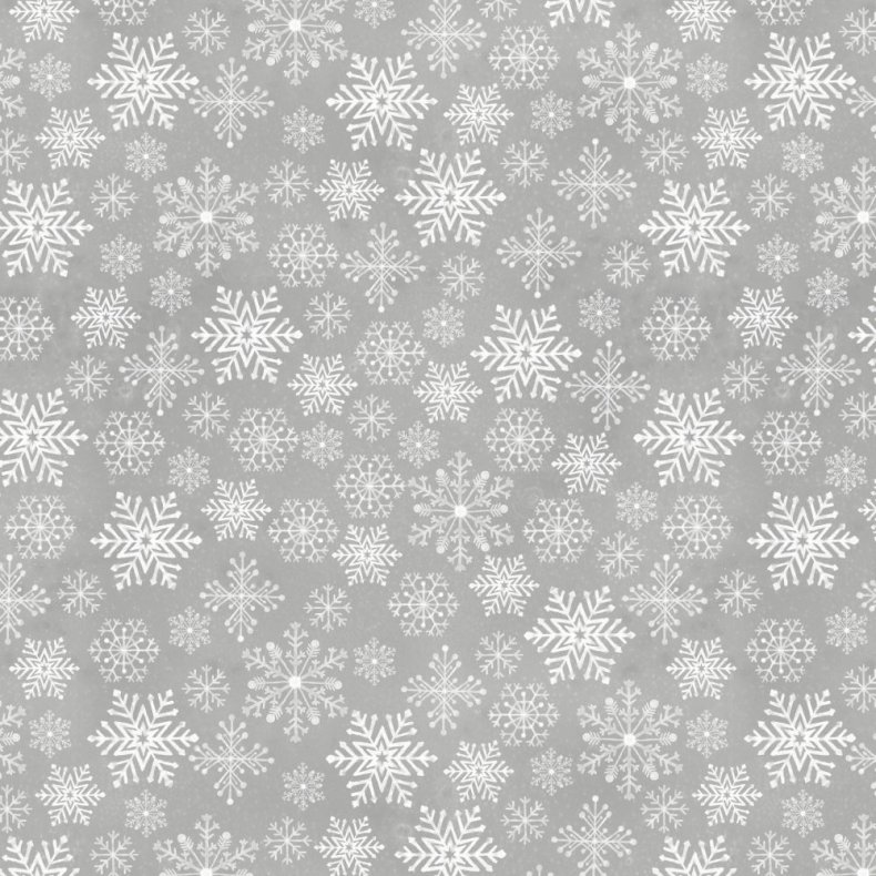 Julepatchworkstof - Snowflakes - Gray