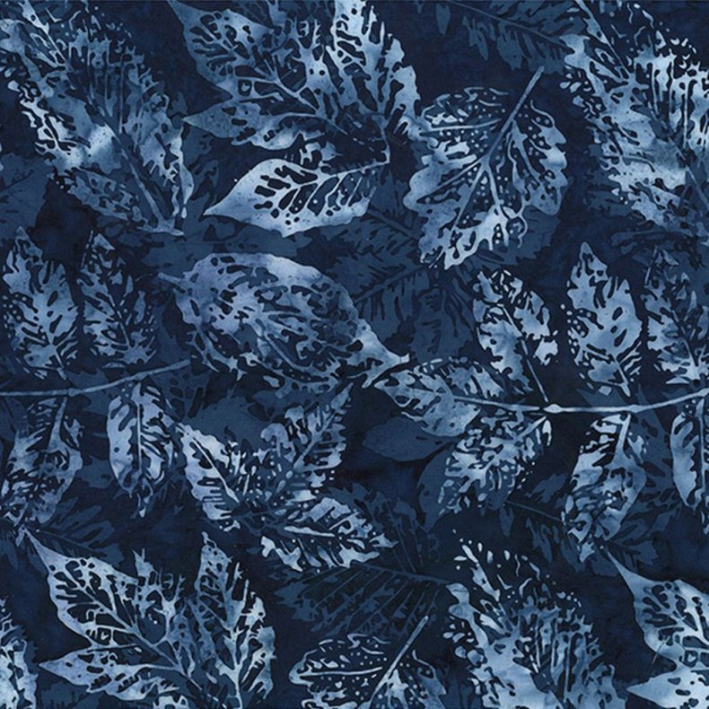 Batikstof - Clear skies - Liquorice