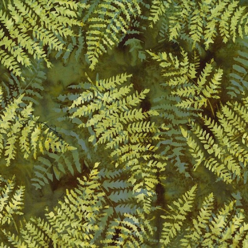 Batikstof - Fern - Bottle