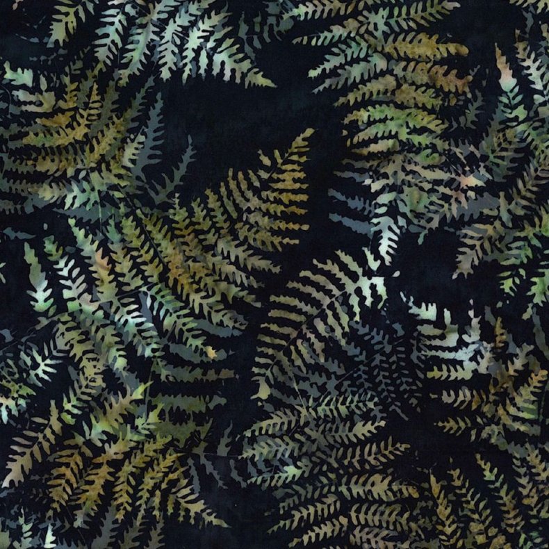 Batikstof - Fern - Deep