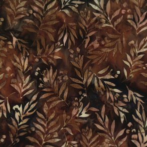 Batikstof - Berry Twig- Pecan