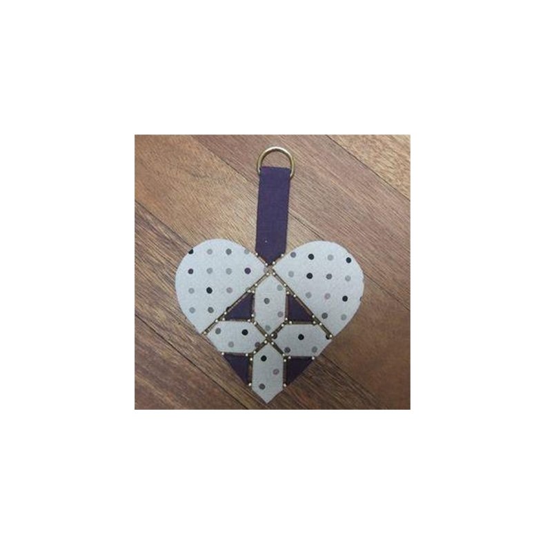 Patchworkm�nster - H�ndsyede Store Hjerter