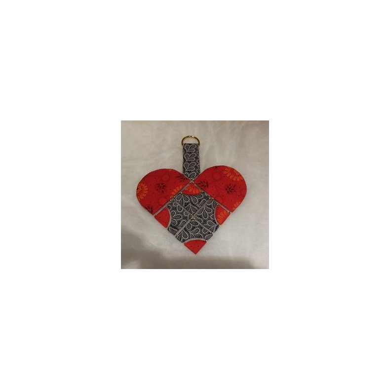 Patchworkm�nster - H�ndsyede Store Hjerter