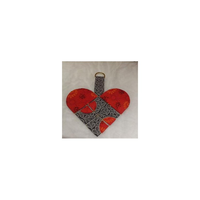 Patchworkm�nster - H�ndsyede Store Hjerter