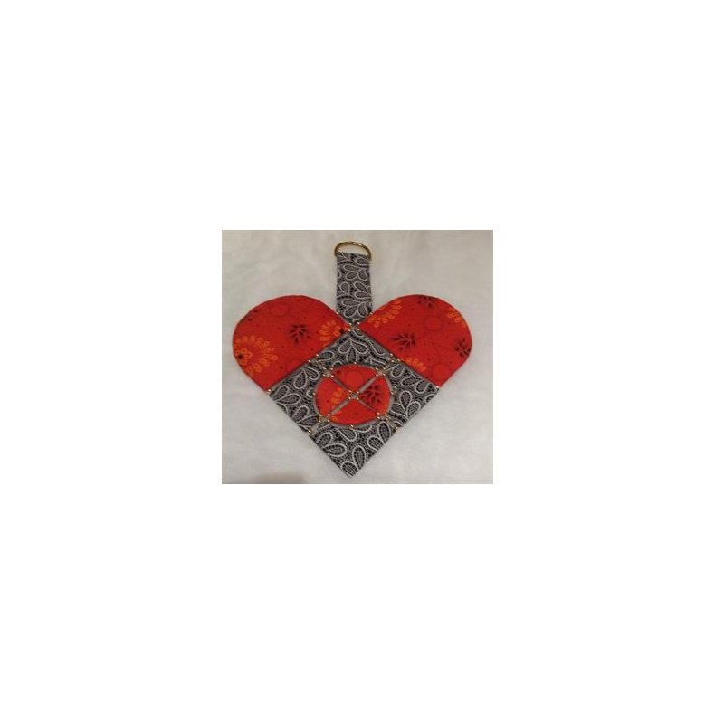Patchworkm�nster - H�ndsyede Store Hjerter