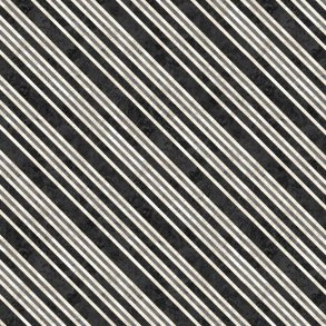 Patchworkstof - Diagonal stripe - Black
