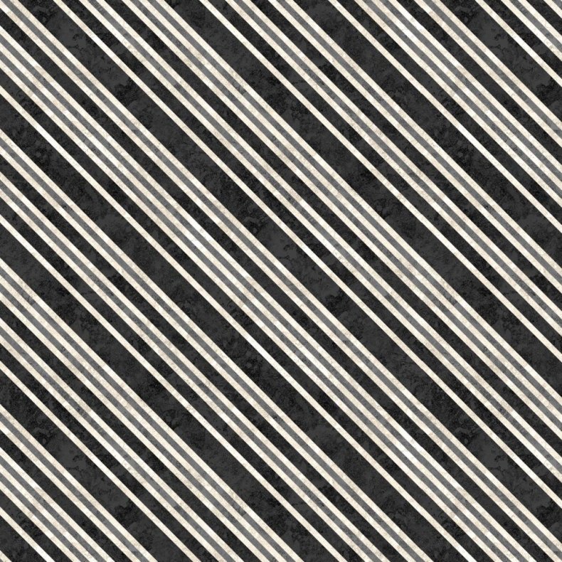 Patchworkstof - Diagonal stripe - Black
