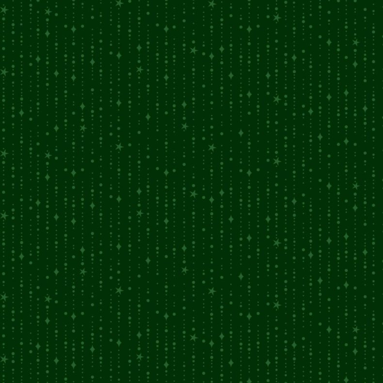 Julepatchworkstof - Dots &amp; Stars - Green