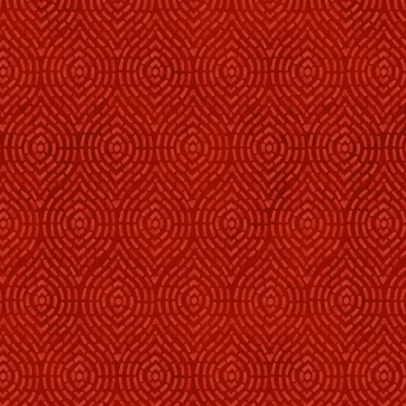 Patchworkstof - Ovals - Red