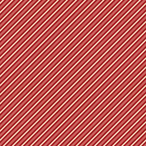 Patchworkstof - Diagonal stripe - Red