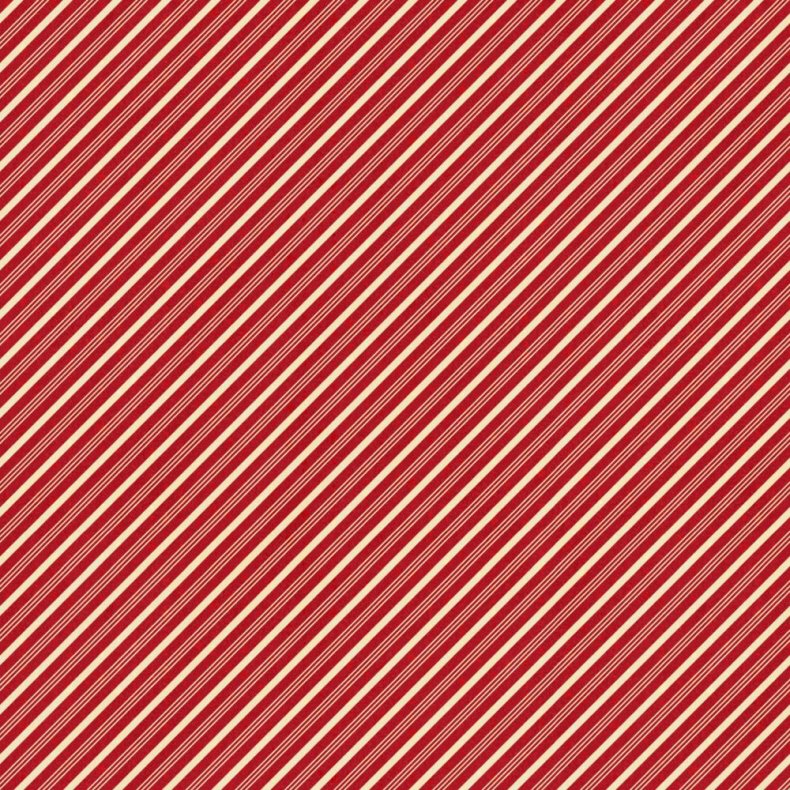 Patchworkstof - Diagonal stripe - Red