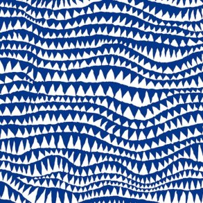 Kaffe Fassett Patchworkstof - Sharks teeth - Cobalt