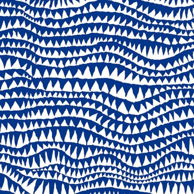 Kaffe Fassett Patchworkstof - Sharks teeth - Cobalt