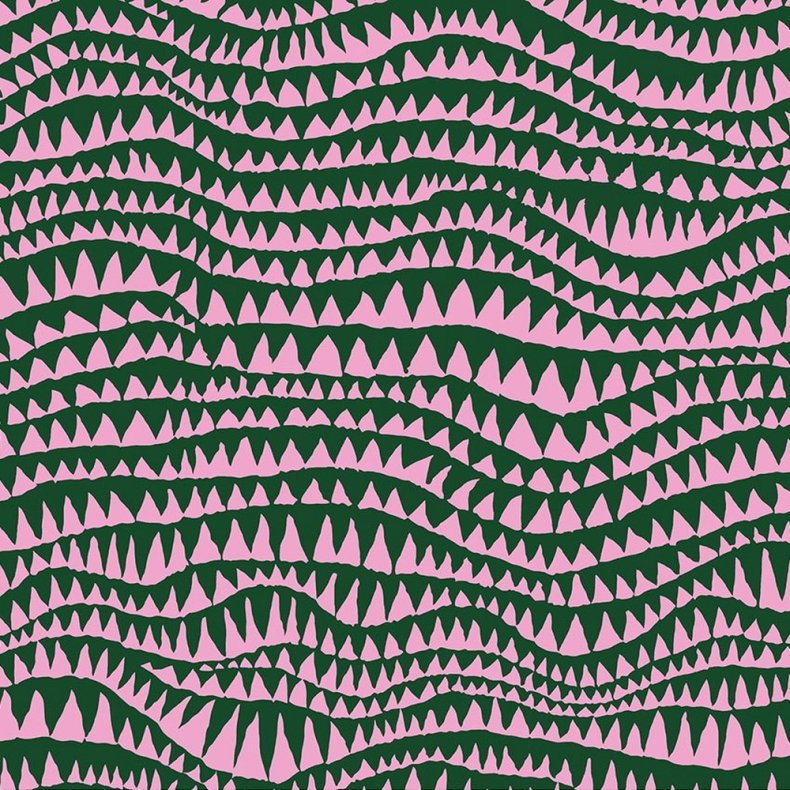 Kaffe Fassett Patchworkstof - Sharks teeth - Pine
