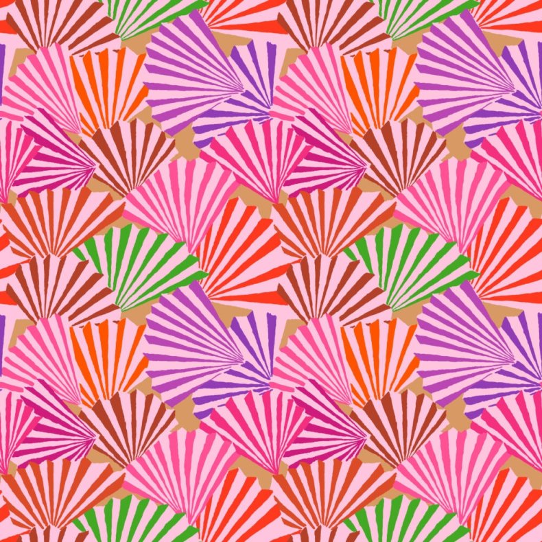 Kaffe Fassett Patchworkstof - Fanfare - red