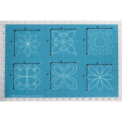 Quilteskabelon 4-5 inch blokke - Til kridt pulver