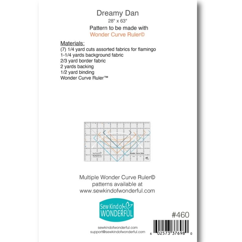 Patchworkm�nster til Wonder Curve lineal - Dreamy Dan