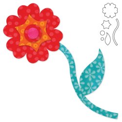 Accuquilt Skabelon - Round flower, blomster 55007