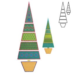 Accuquilt Skabelon - Sparkle slim tree 55096