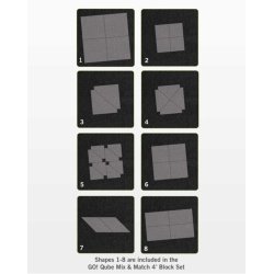 Accuquilt Skabeloner - Go! Qube 4" Block Mix & Match 55229