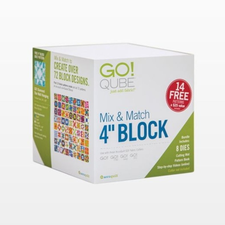 Accuquilt Skabeloner - Go! Qube 4" Block Mix & Match 55229