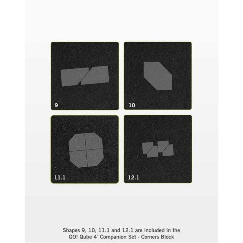 Accuquilt Skabeloner - Go! Qube 4" Block companion set - Corners 55230