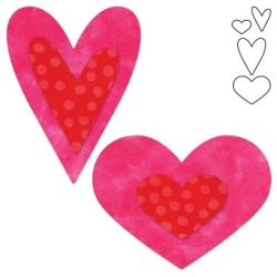 Accuquilt Skabelon - Queen of hearts 55325