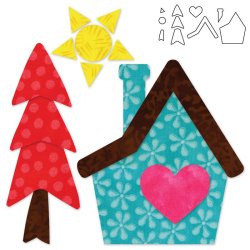 Accuquilt Skabelon - Hus og grantr�er 55379