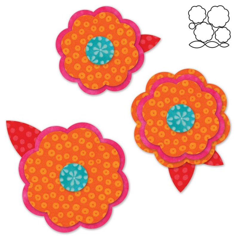 Accuquilt Skabelon - Rose Of Sharon 2, blomster 55382