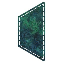 Accuquilt Skabelon - Halv sekskant 4�" 55437