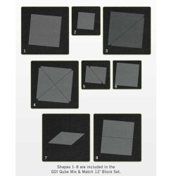 Accuquilt skabeloner - GO! Qube 12" Block Mix & Match 55778