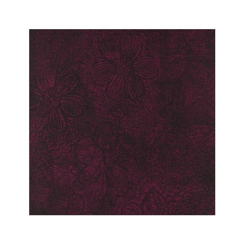 Tone-i-tone basisstof - Qp34  Floral Etch Claret