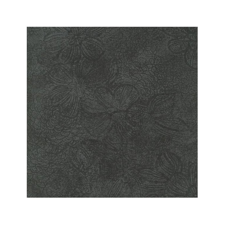Tone-i-tone basisstof - Qp46  Floral Etch Smoke