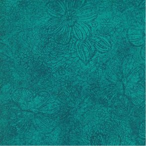 Tone-i-tone basisstof - Floral Etch Turquoise