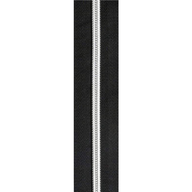 Spirallynl�s 6mm Sort med s�lv (25 cm) 