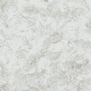 Tone-i-tone basisstof - Floral Outline White