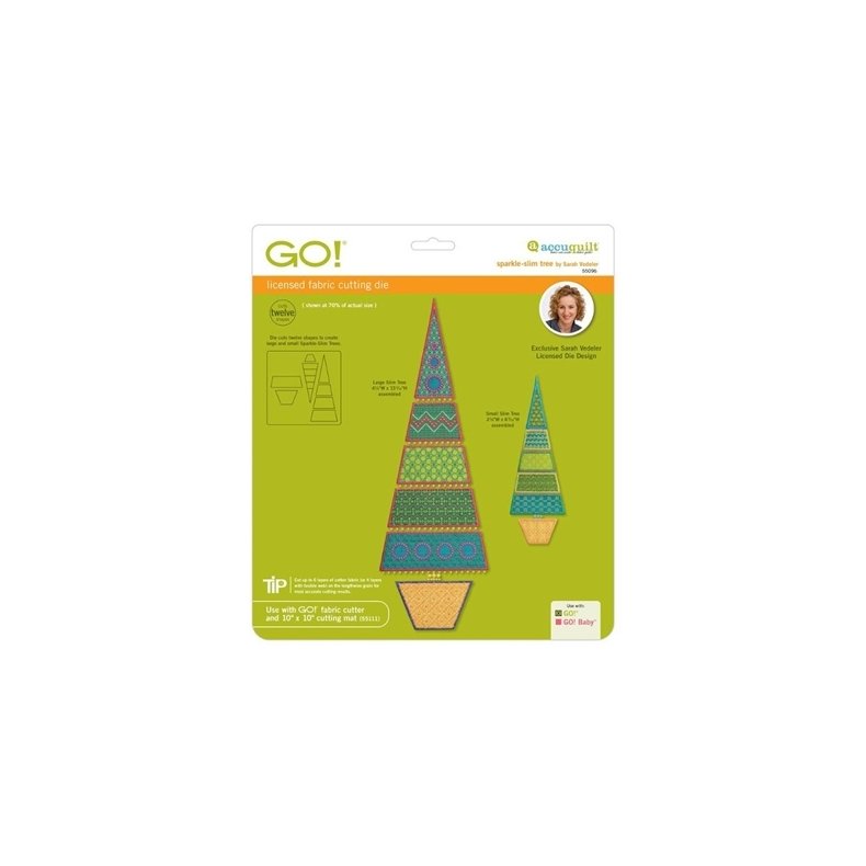 Accuquilt Skabelon - Sparkle slim tree 55096