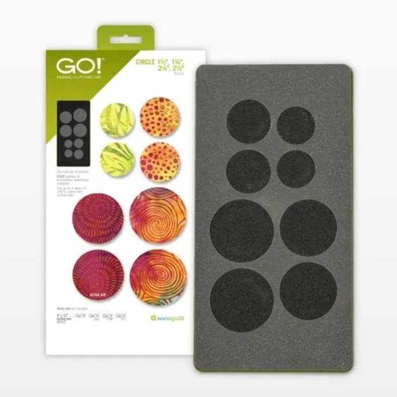 Accuquilt Skabelon - Cirkler 1�", 1�", 2�", 2�" 55155