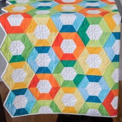 Accuquilt Skabelon - Sekskant, halve 1", 1�", 2" 55165