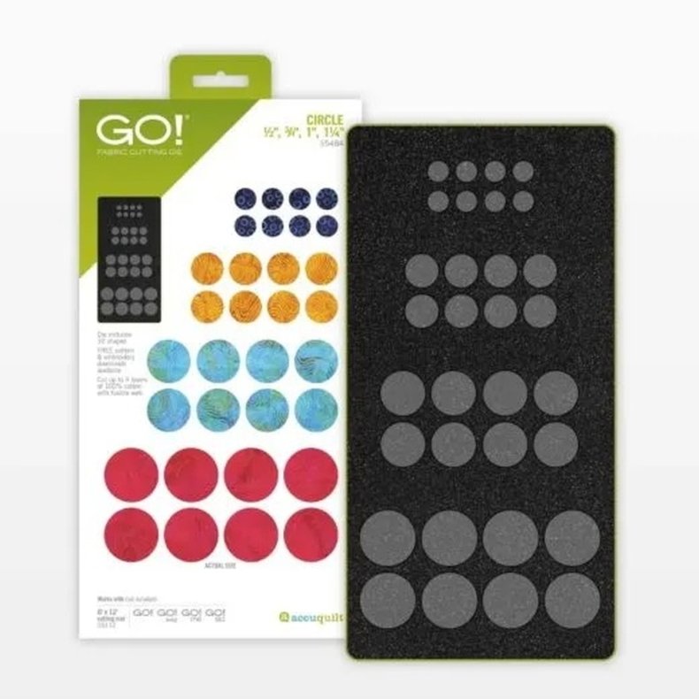 Accuquilt Skabelon - Cirkel �", �", 1", 1�" 55484