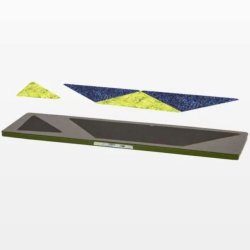 Accuquilt Skabelon - Trekanter, Setting 6" 55550