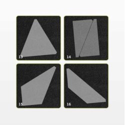 Accuquilt Skabeloner - Go! Qube 9" Block Companion Set - Angles 55790