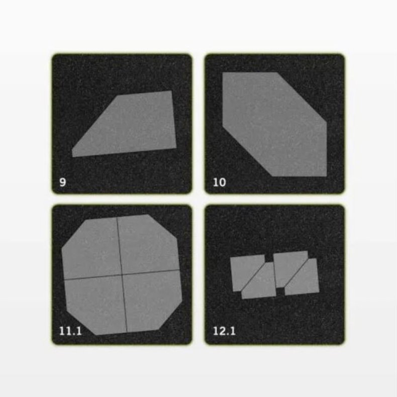 Accuquilt Skabeloner - Go! Qube 8" Block Companion Set - Corners 55785
